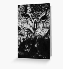 Owl drawing photorealistic Greeting Card