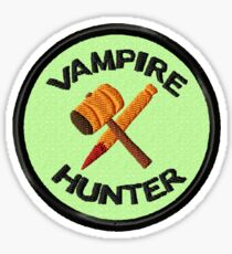 Vampire Hunter Geek Merit Badge Sticker