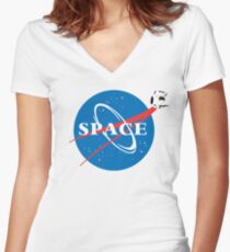 Camiseta entallada de cuello en V Portal Space