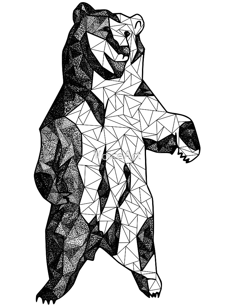 "Geometric Bear" Photographic Print by VoiceArt Redbubble