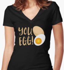 You egg (with golden egg) funny Kiwi Saying Women's Fitted V-Neck T-Shirt