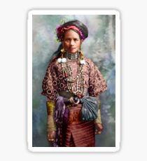 Colorized Philippine Itneg Tribe Woman Sticker