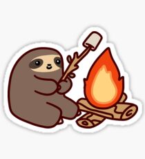 Campfire Sloth Sticker
