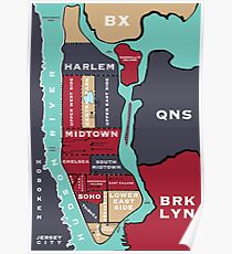 New York City Karte Poster
