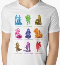 Camiseta de cuello en V Todos somos princesas