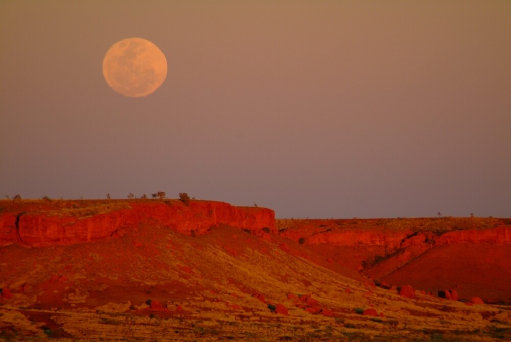 Joe Mortelliti Gallery - Moon rise over Balgo Hills, Western Australia by thisisaustralia