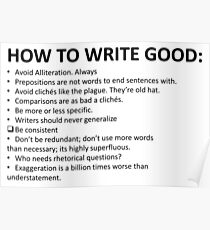 How To Write Good Poster