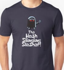 The Hash Slinging Slasher! (White Text) - Spongebob Unisex T-Shirt