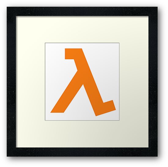 Half Life Lambda Symbol Framed Art Print By Mandhlenkhosi Redbubble 4972