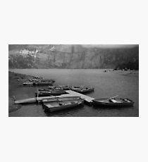Rowing boats at Oeschinensee Photographic Print