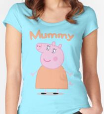 Mummy Pig Women's Fitted Scoop T-Shirt