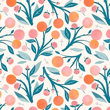 Artwork thumbnail, Peaches and Peony Buds by CarlyWatts
