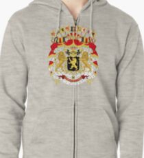 Great Coat of Arms of Belgium Zipped Hoodie