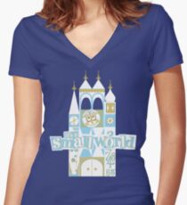it's a small world! Women's Fitted V-Neck T-Shirt