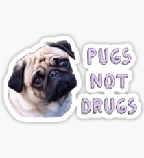 Pugs Not Drugs Sticker