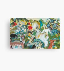Goats and Guineas Canvas Print