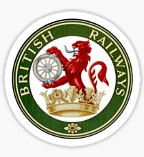 BRITISH RAILWAYS, BR, SIGN, Trains, Train Spotters, Railwayana, Circular variant, 1956 logo Sticker