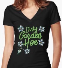 Dirty Garden HOE Women's Fitted V-Neck T-Shirt