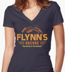 Flynn's Arcade Women's Fitted V-Neck T-Shirt