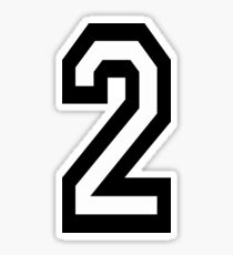 2, TEAM, SPORTS, NUMBER 2, TWO, SECOND, Twice, Duo, Couple, Competition Sticker