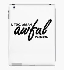 Awful Person iPad Case/Skin
