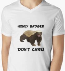 Honey Badger Don't Care Men's V-Neck T-Shirt