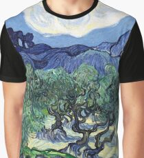 Vincent van Gogh - Olive Trees with the Alpilles in the Background Graphic T-Shirt