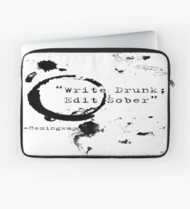 Hemingway Writer's Quote Laptop Sleeve