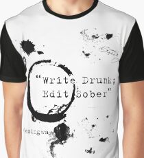 Hemingway Writer's Quote Graphic T-Shirt