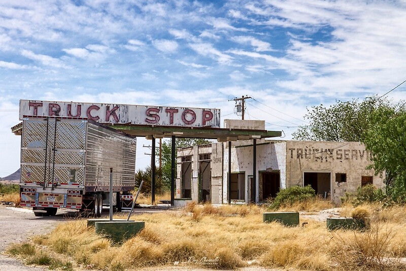 "West Texas Truck Stop" by Ray Chiarello Redbubble