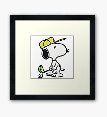 Snoopy Golf Framed Print