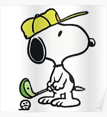 Snoopy Golf Poster