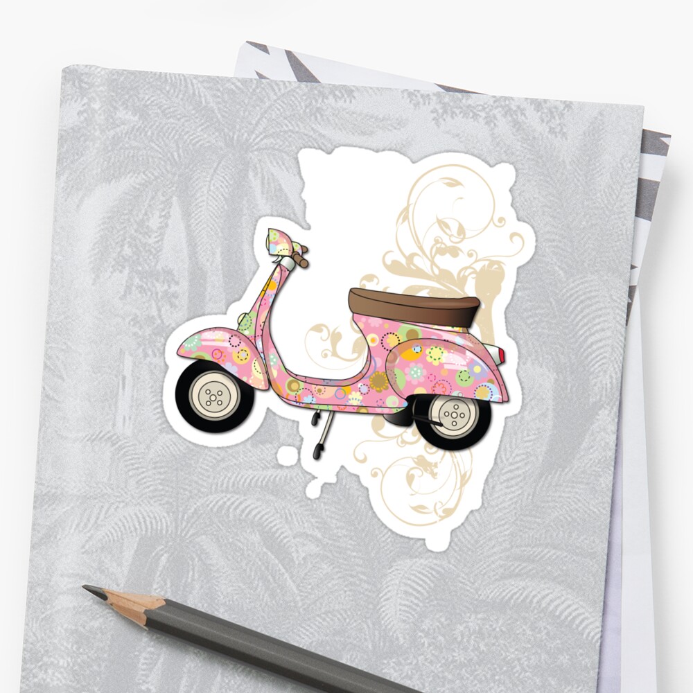 Vespa Darling Stickers By Olivehue Redbubble