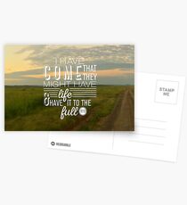 John 10:10 Full Life in Jesus Postcards