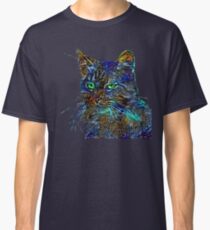 Artificial neural style Starry night wild cat Classic T-Shirt
