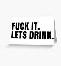 Party Hard Drink Cool Design Greeting Card