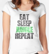 Eat Sleep Jungle Repeat Women's Fitted Scoop T-Shirt