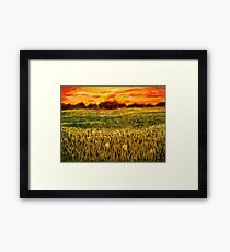 Sunset Fields Framed Print