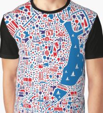 Hamburg City Map Graphic T-Shirt