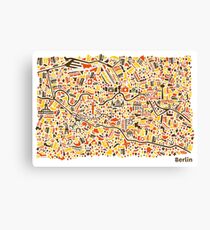 Berlin City Map Canvas Print