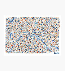 Paris City Map Photographic Print