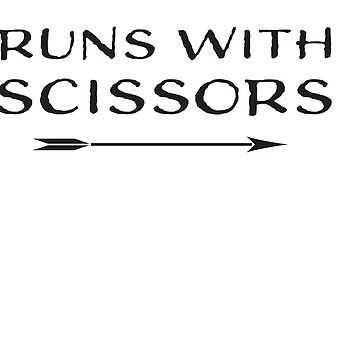 Runs With Scissors Demerit Badge | Greeting Card
