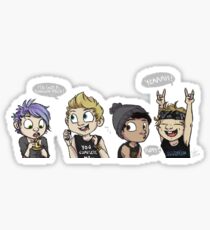Four little penguins Sticker