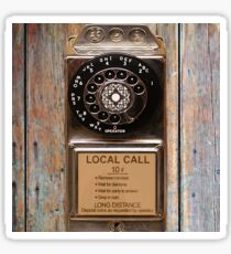 phone antique rotary dial pay telephone booth Sticker