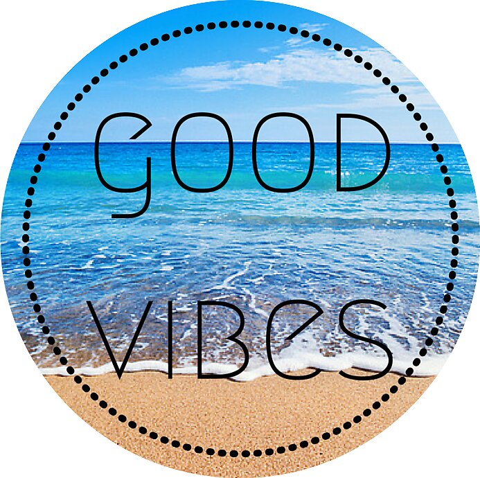 good vibes beach stickers by kaylalindsay redbubble