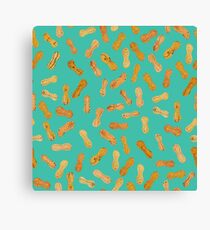 Boiled Peanuts - Teal Canvas Print