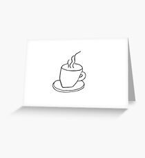 cup of tea louis tattoo -one direction Greeting Card