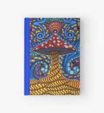 trippy mushroom Hardcover Journal