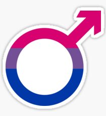 Bisexual Pride Male Symbol Sticker