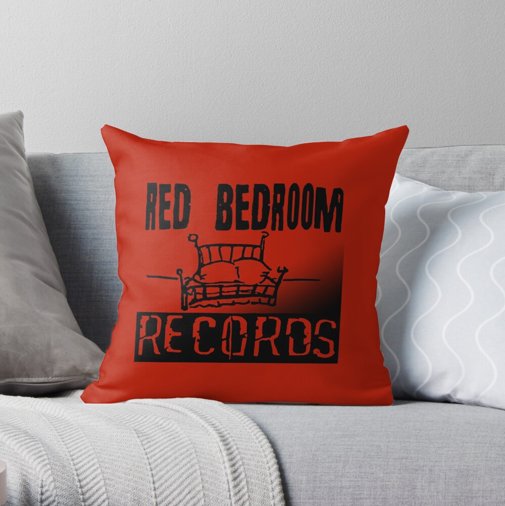 Red Bedroom Records Throw Pillow